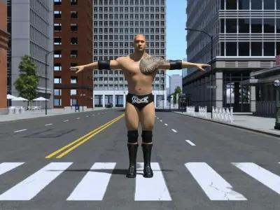 DROX-001 Dwayne Johnson Low-poly 3D model