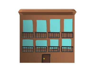 apartment building i hope  Free low-poly 3D model