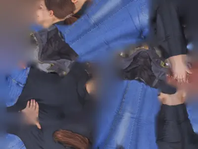 Female casual 01 Low-poly 3D model