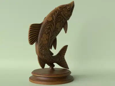 Northern Pike  Decorative Fish Sculpture 3D print model