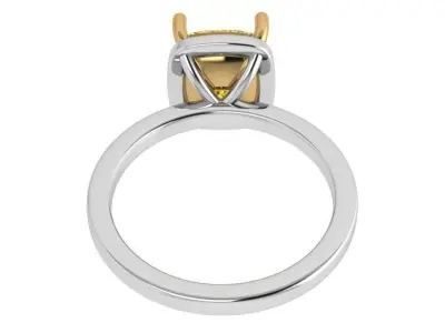 Cushion Cut Ring 4229 3D print model