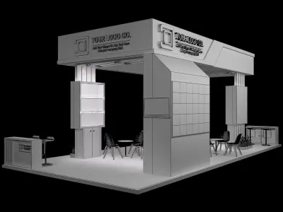 Booth Exhibition Stand a631 3D model