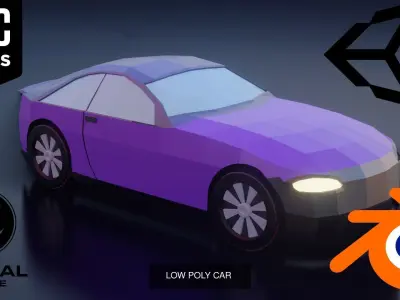 low poly race car models 3D Model Pack