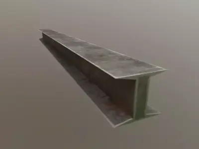 Iron Beam construction PBR Low-poly 3D model