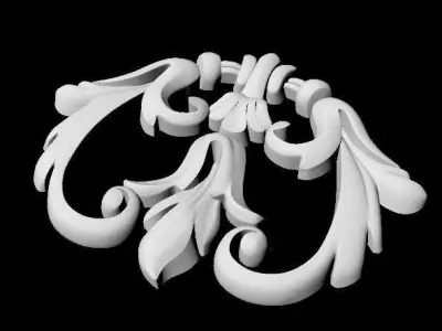 Central decor ornament for furniture 3D model 274
