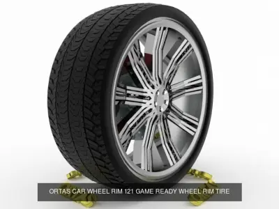 ORTAS CAR WHEEL RIM 121-122 GAME READY WHEEL 3D Model Pack