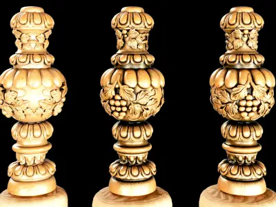 Classic Ornamental Pillar 3D model