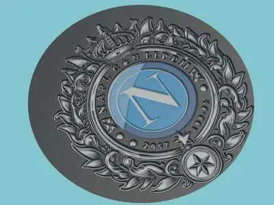 SSC Napoli Medallion Football 3D print model