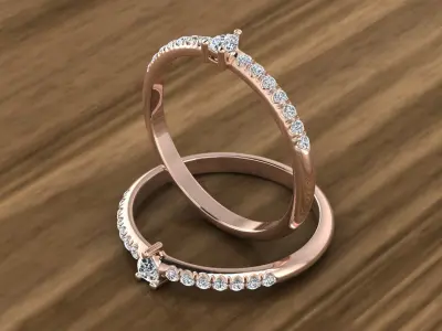 Diamond Jewelry Ring 3D print model