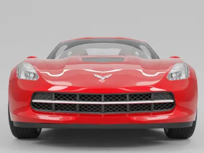  Chevrolet Corvette Low-poly 3D model