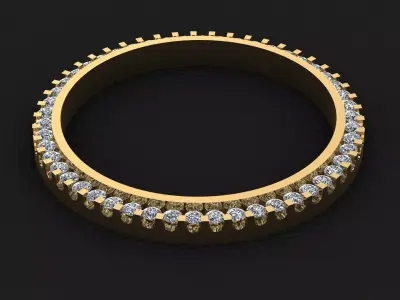 36mm Rolex Compatible Diamond Bezel 1-5ct 3D print model
