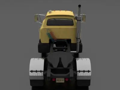 N-Series N-950-D Semi Truck 1966 Low-poly 3D model