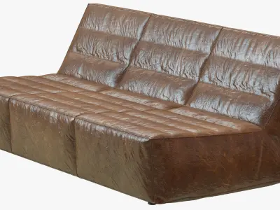 Restoration Hardware Chelsea Leather Sofa 3D model