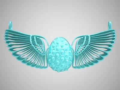 Wing Egg Necklace 3D print model