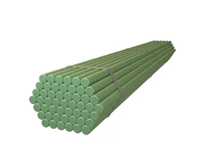 Steel Round Bars v1 005 Low-poly 3D model