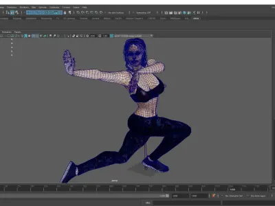 Realistic Female Athlete in Sportswear  Maya Ready Low-poly 3D model