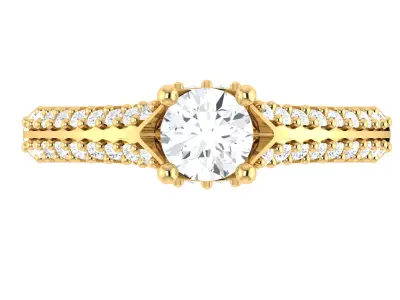 Elegant Constellation Moissanite Engagement Ring 3D print model