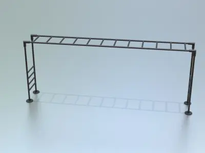 Playground Climber - Horizontal Ladder Low-poly 3D model