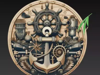 Maritime Anchor Medallion Collection - Ornamental Nautical 3D