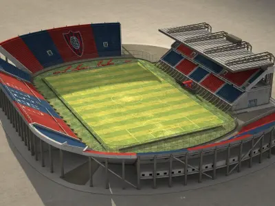 Stadium - Athletic Club San Lorenzo de Almagro Low-poly 3D model