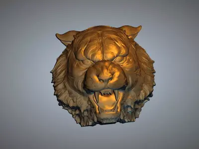 Tiger face 3D print model