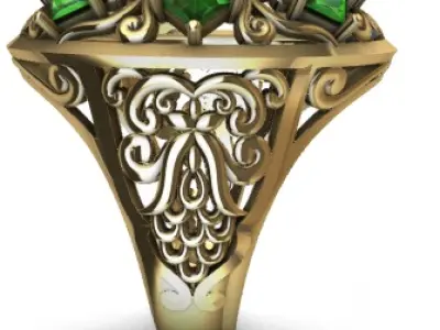 Dragon Rings Texture 3D print model 3D print model