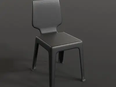 Stackable Plastic Chair Low-poly 3D model order