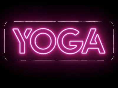 Yoga Neon Sign 3D model purchase