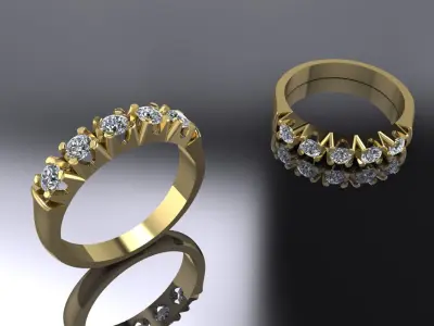 Jewelry Ring Gold 3D print model