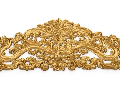 Classic Carved Bed 3D model 20 3D print model