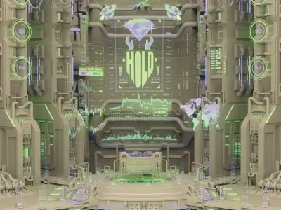 Diamond Hands GameStop Server Room - 3D Weekly 3D model