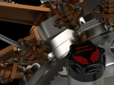 Karl-Erik Olsryd 9-Cylinder Radial Wright J-5 Whirlwind Free 3D model