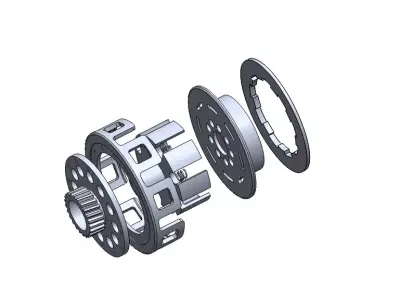 CLUTCH LARGE FRAME Vespa two stroke 3D model