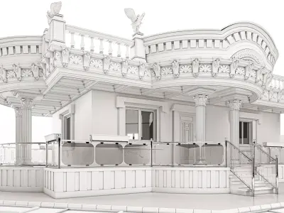 Building facades 3D model