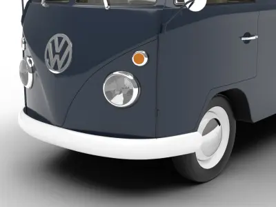 Volkswagen T1 Panel Van 1950 3d model 3D model