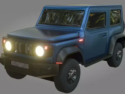 Jeep Vehicle - Game Ready - PBR Low-poly 3D model