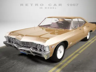 Retro Car of 1967 3D model
