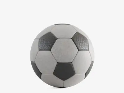 Soccer Ball Leather Style 3D model