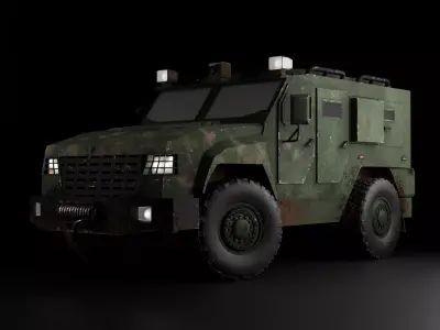 Kamaz-53949 Inspired Russian MRAP 3D model