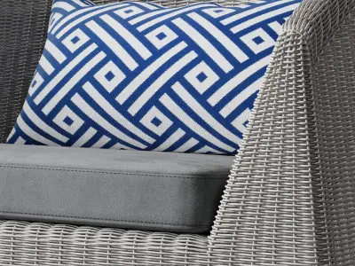 Cane Line Kingston Lounge chair set 3D model