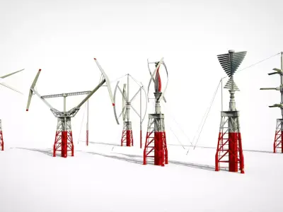 Sci-Fi Wind turbine 9 3D model