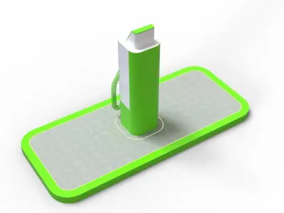 CAR CHARGING STATION Low-poly 3D model