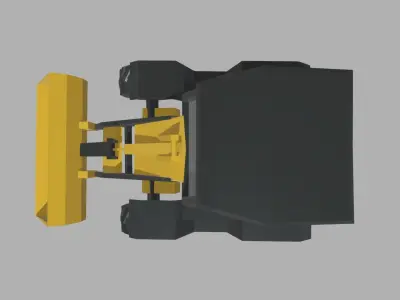 Low Poly Compact Loader 01 Low-poly 3D model