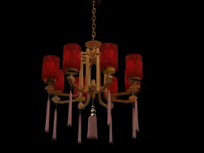 Chinese palace lantern  Low-poly 3D model get