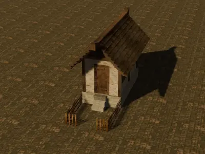 Medieval House 16 Free low-poly 3D model