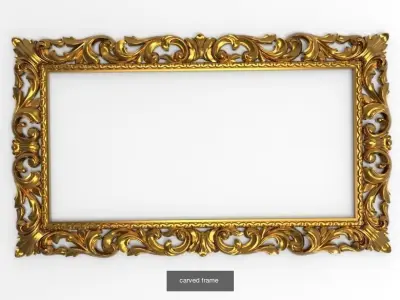 5 carved frames set 3D Model Pack order