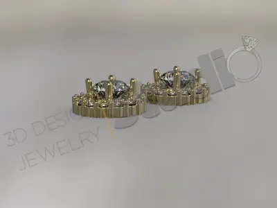 Luxury fashion design earring 3d model 3D print model