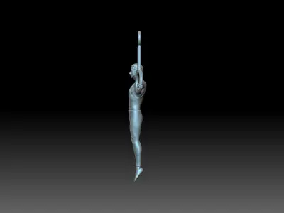 Gymnast on rings 3D print model