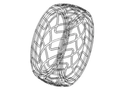 X-Pattern Radial Tires 26 mm 3D model
