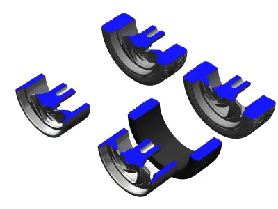 Custom wheels Hot Rods by Boyd T3 for your scale model 3D print model